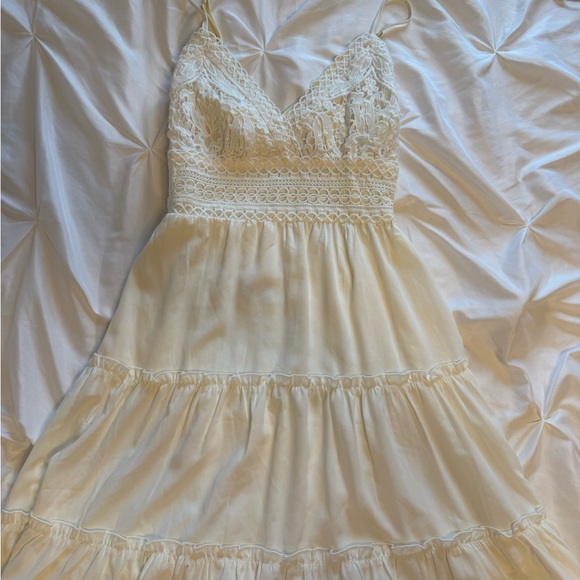 Amazon Dresses & Skirts - Elegant Cream Lace Dress